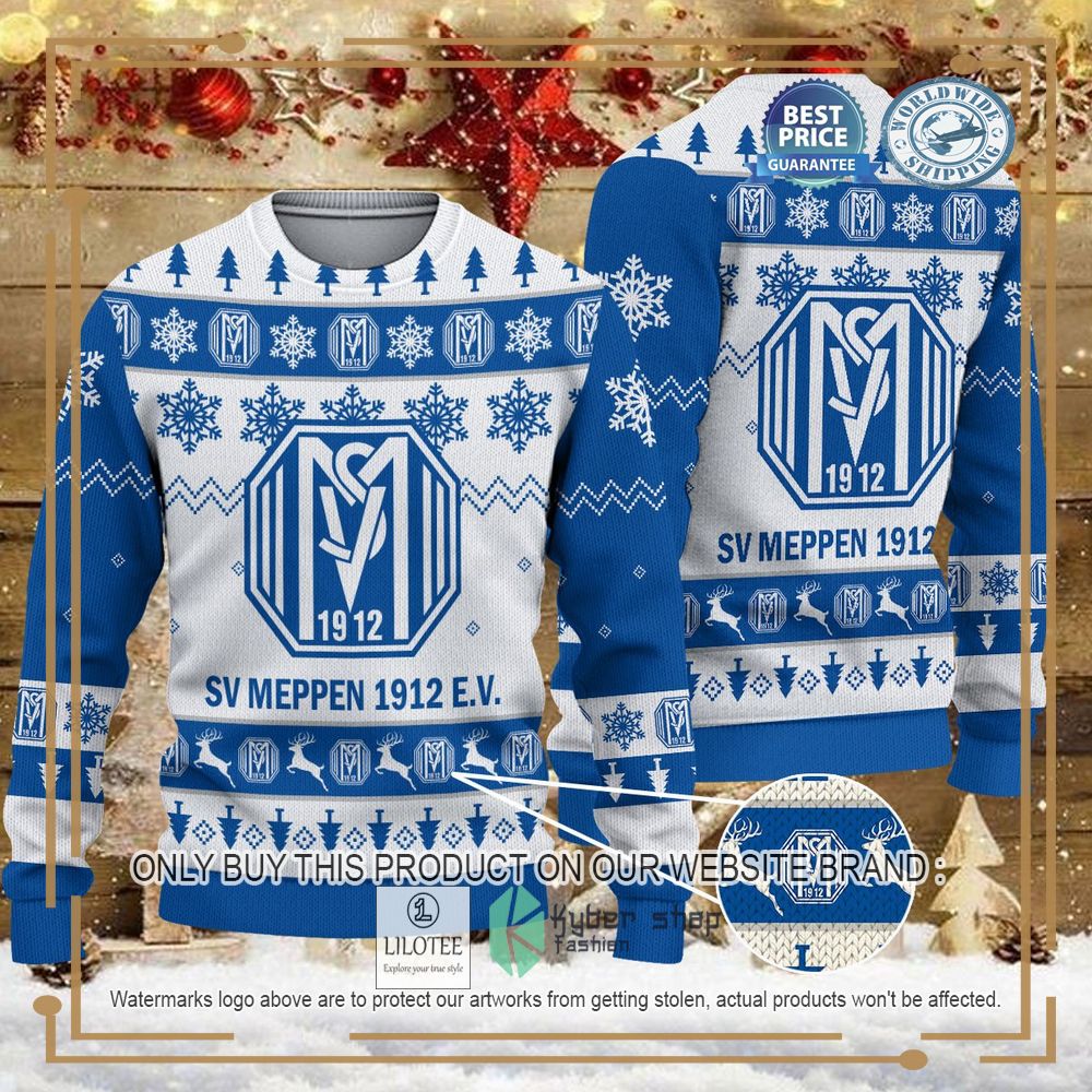 SV Meppen white blue Ugly Christmas Sweater - LIMITED EDITION 6