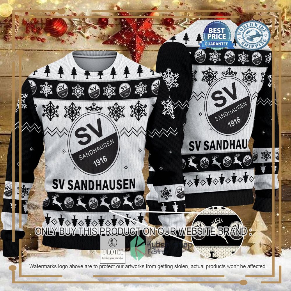 SV Sandhausen white black Ugly Christmas Sweater - LIMITED EDITION 6