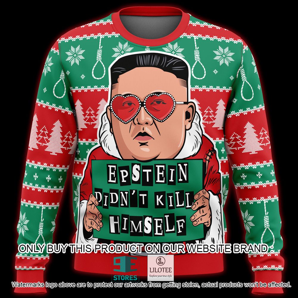Kim Jong-un Epstein Didn't Kill Himself Ugly Christmas Sweater - LIMITED EDITION 5