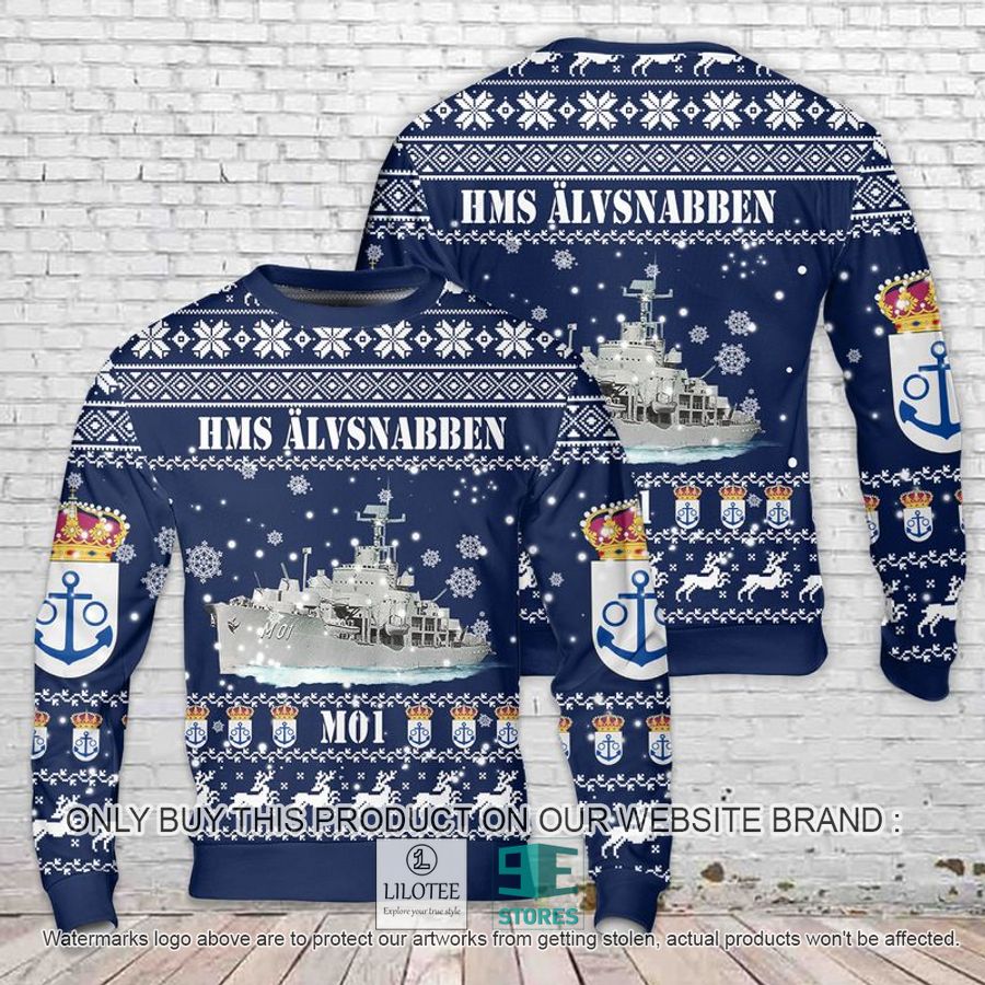 Swedish Navy Hms Alvsnabben M01 Ugly Christmas Sweater - LIMITED EDITION 5