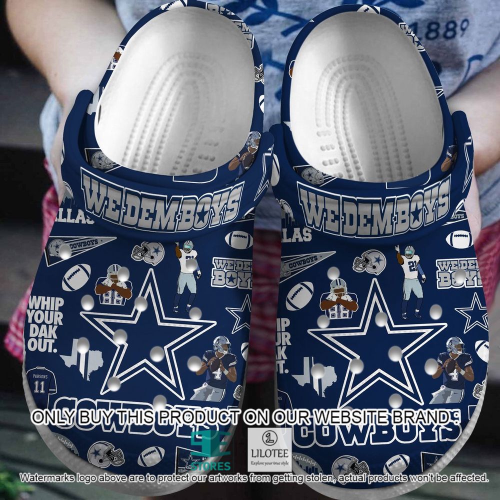 Dallas Cowboys Pattern Crocs Crocband Shoes - LIMITED EDITION 7