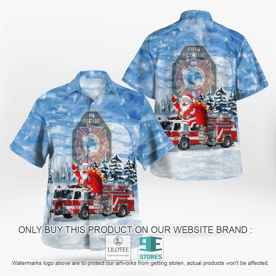Tamarac Broward County Florida Tamarac Fire Department Christmas Hawaiian Shirt - LIMITED EDITION 8