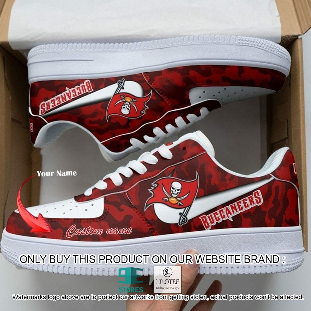 Tampa Bay Buccaneers Custom Name Nike Air Force Shoes - LIMITED EDITION 10