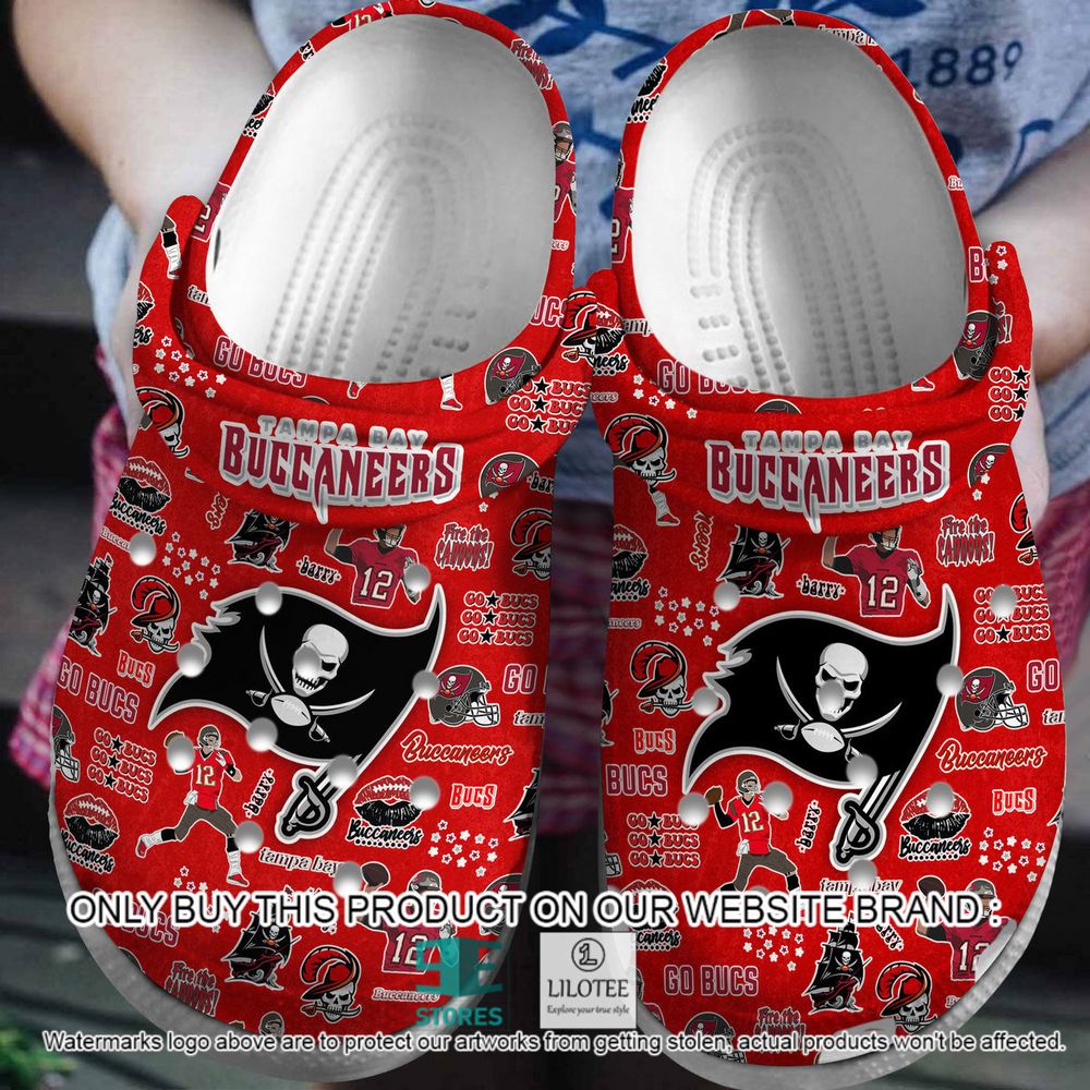 Tampa Bay Buccaneers Pattern Crocs Crocband Shoes - LIMITED EDITION 6