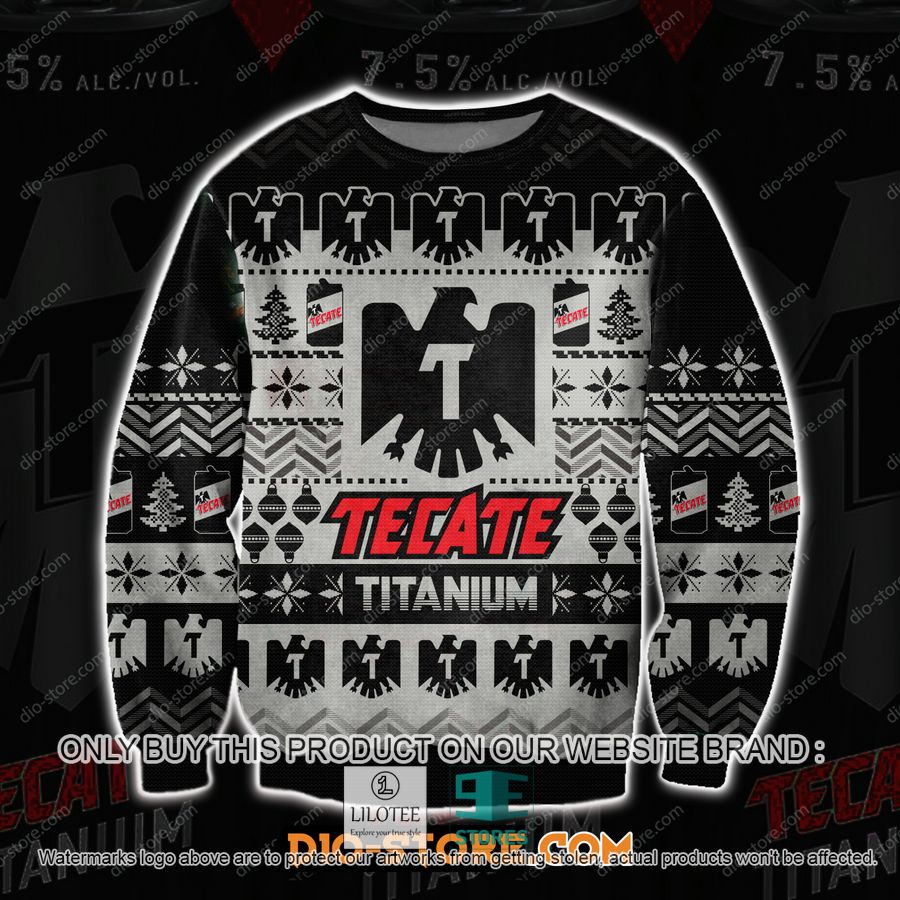 Tecate Titanium Beer Black Knitted Wool Sweater - LIMITED EDITION 8