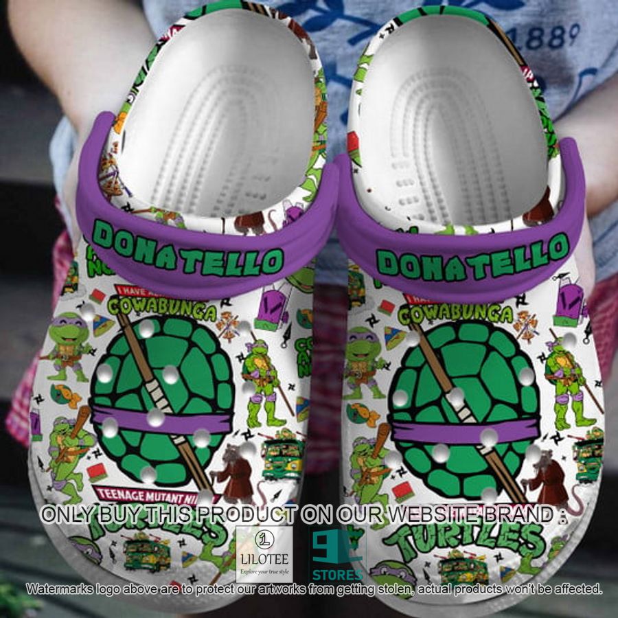 Teenage Mutant Ninja Turtles Donatello white Crocs Crocband Shoes - LIMITED EDITION 4
