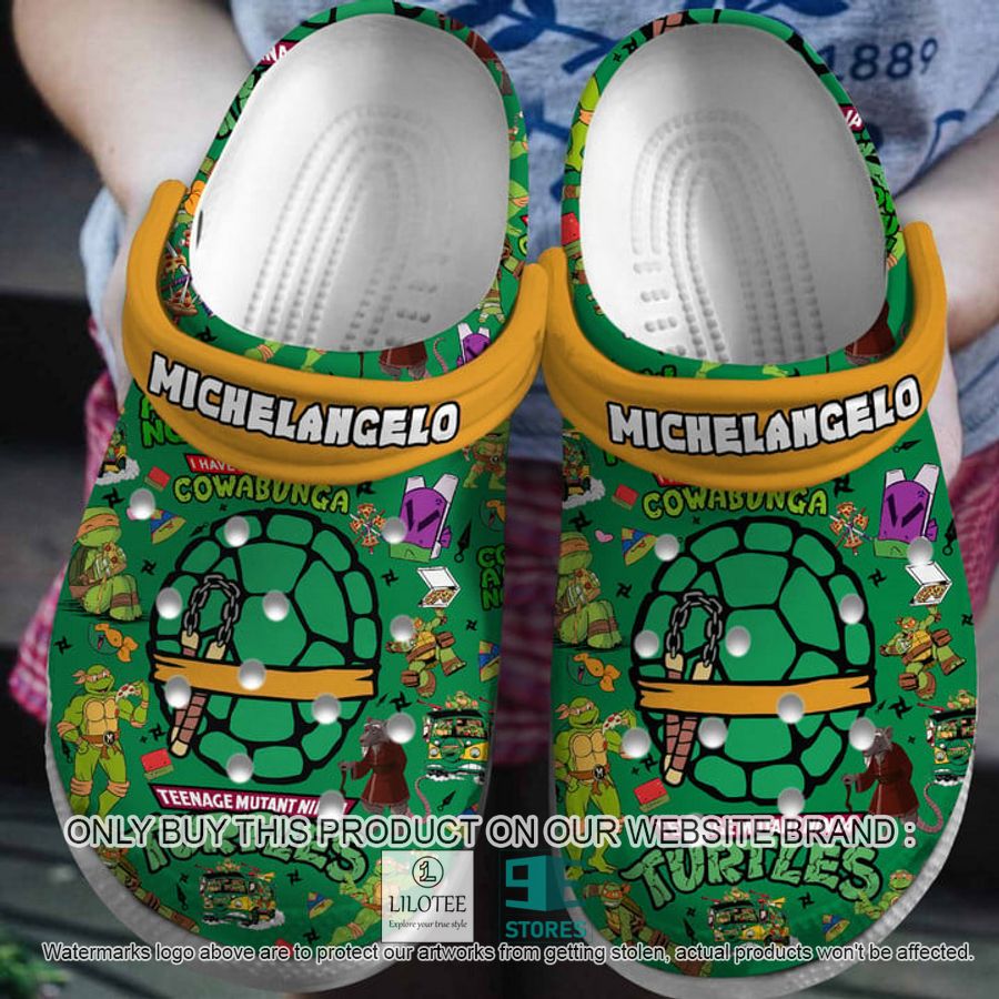 Teenage Mutant Ninja Turtles Michelangelo green Crocs Crocband Shoes - LIMITED EDITION 6