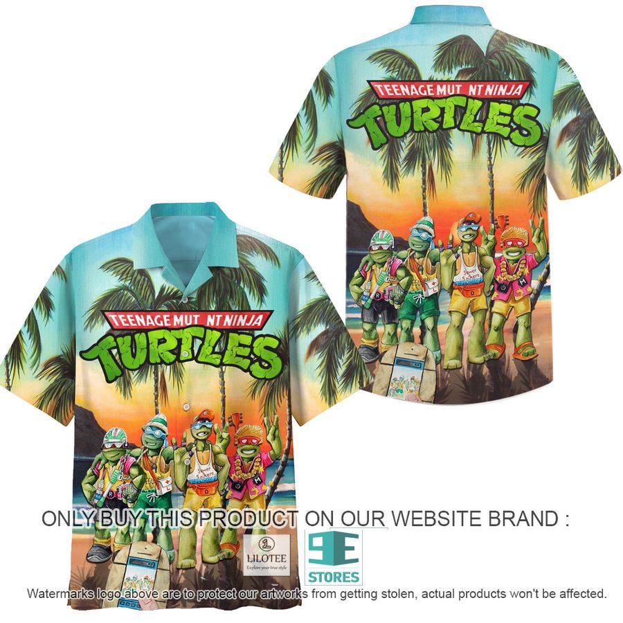Teenage Mutant Ninja Turtles Sunset Island Hawaiian Shirt 7