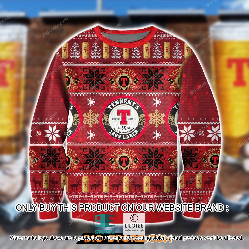 Tennent's 1885 Lager Beer Ugly Christmas Sweater - LIMITED EDITION 21