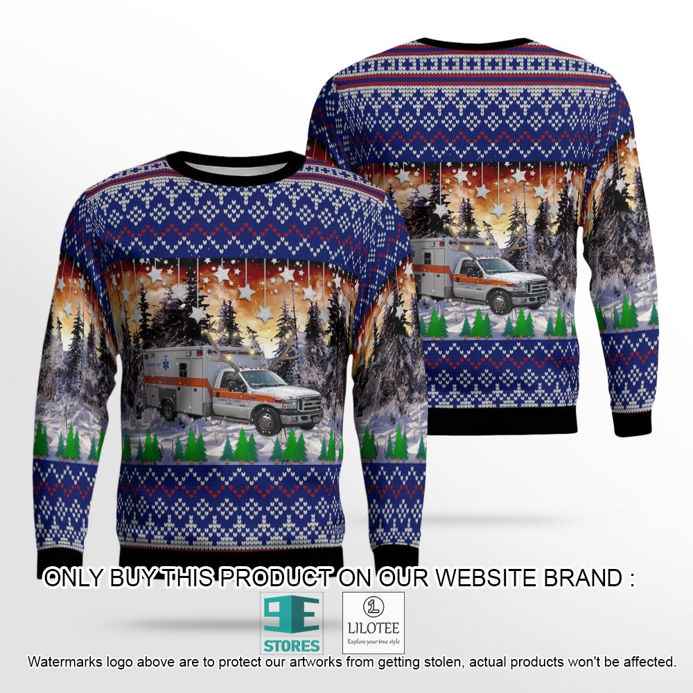 Tennessee, Cumberland County EMS Christmas Wool Sweater - LIMITED EDITION 12