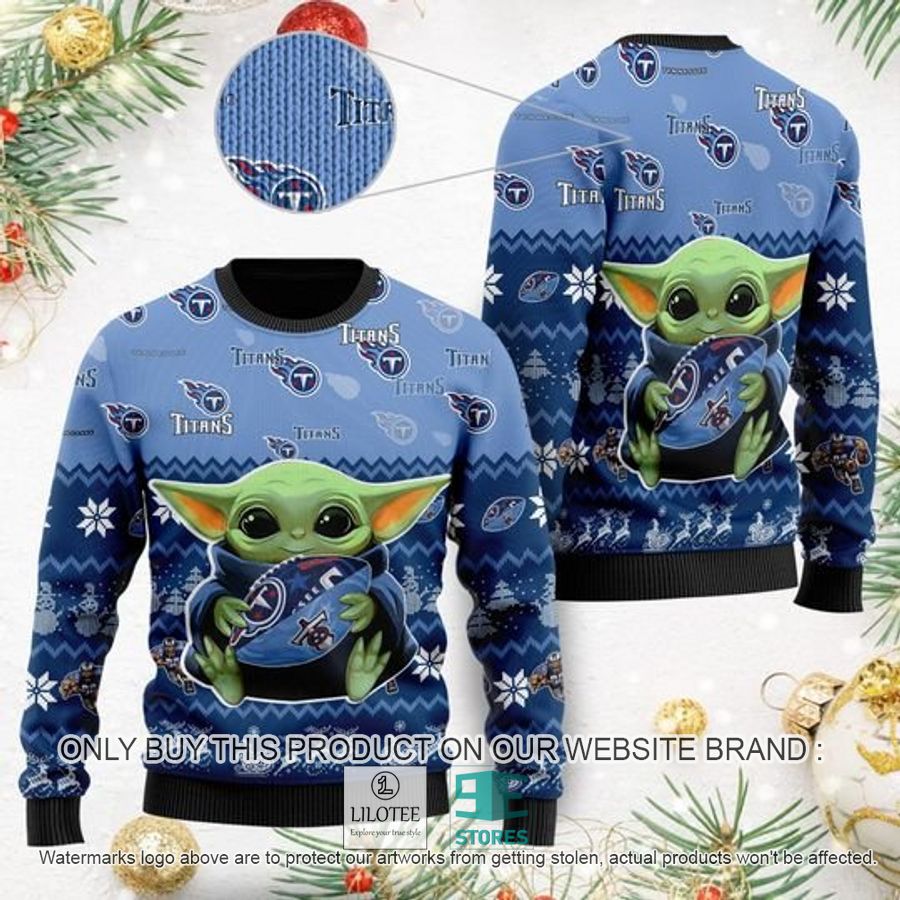 Tennessee Titans Baby Yoda Ugly Chrisrtmas Sweater - LIMITED EDITION 5