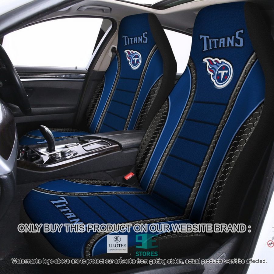 Tennessee Titans Navy Blue Car Seat Covers 9