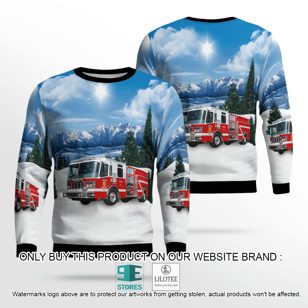 Texas Abilene Fire Department Christmas Wool Sweater - LIMITED EDITION 13