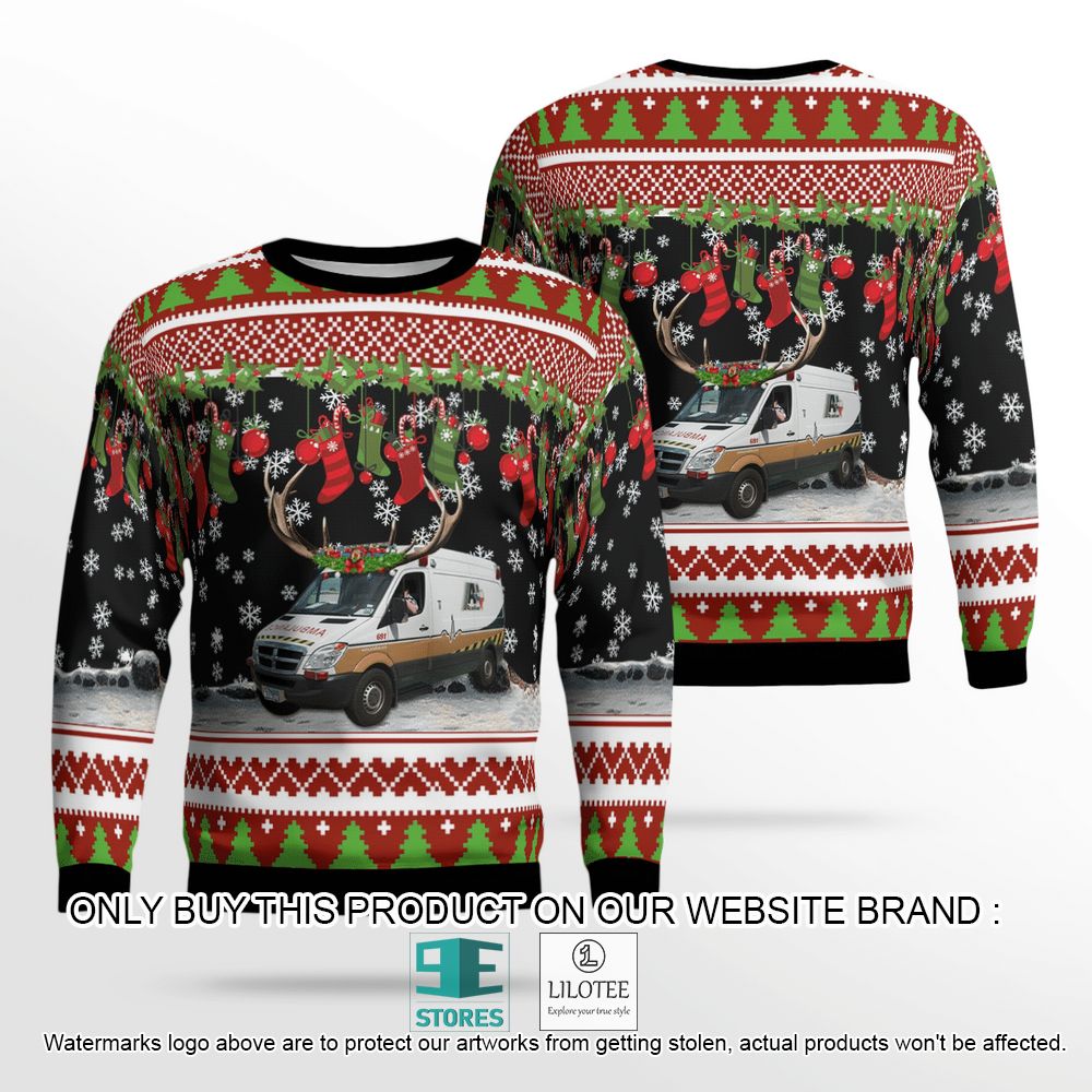 Texas Acadian Ambulance Christmas Wool Sweater - LIMITED EDITION 13