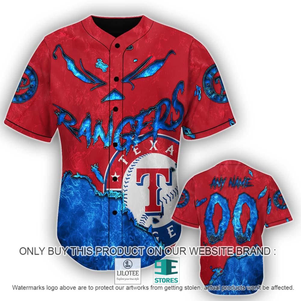 Texas Rangers Blood Personalized Baseball Jersey - LIMITED EDITION 10