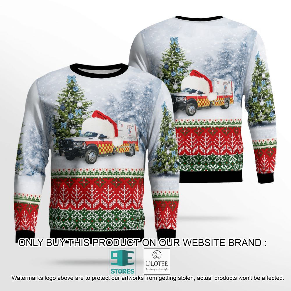 Texas San Marcos Hays County EMS Christmas Wool Sweater - LIMITED EDITION 13
