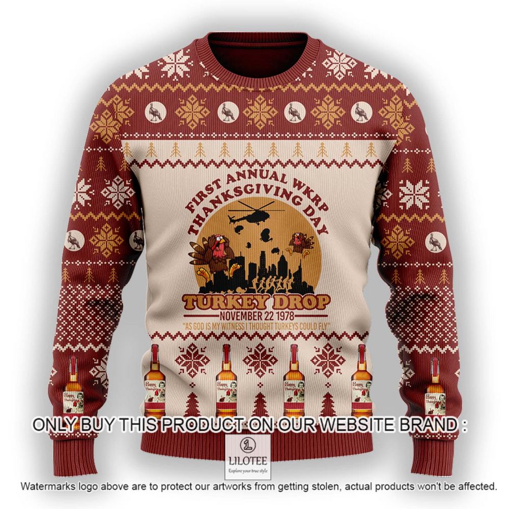 Thanksgiving Day First Annual Wkrp Wine Christmas Sweater - LIMITED EDITION 9