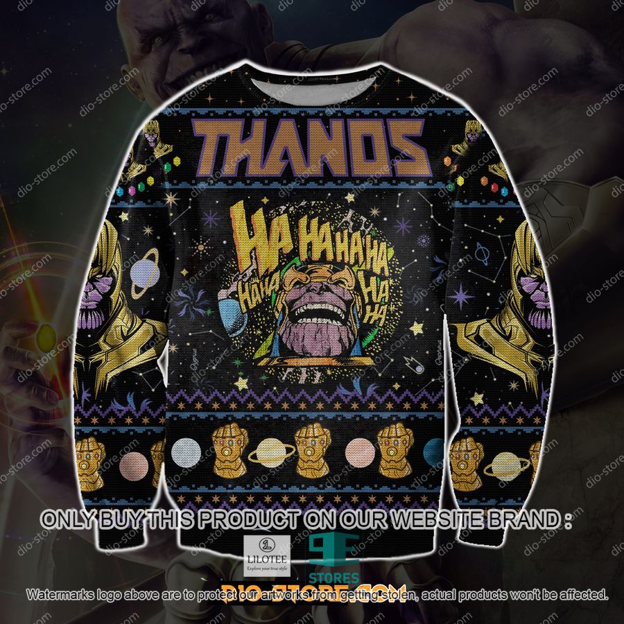 Thanos Ugly Christmas Sweater, Sweatshirt 16