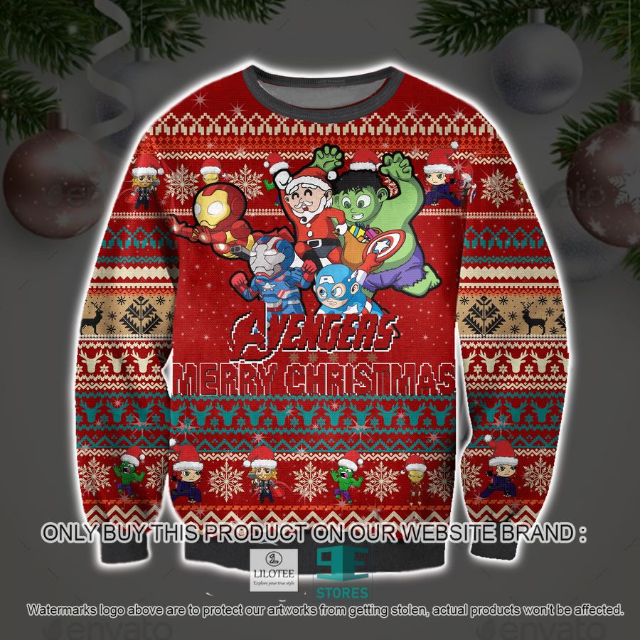 The Avengers Merry Ugly Christmas Sweater, Sweatshirt 17