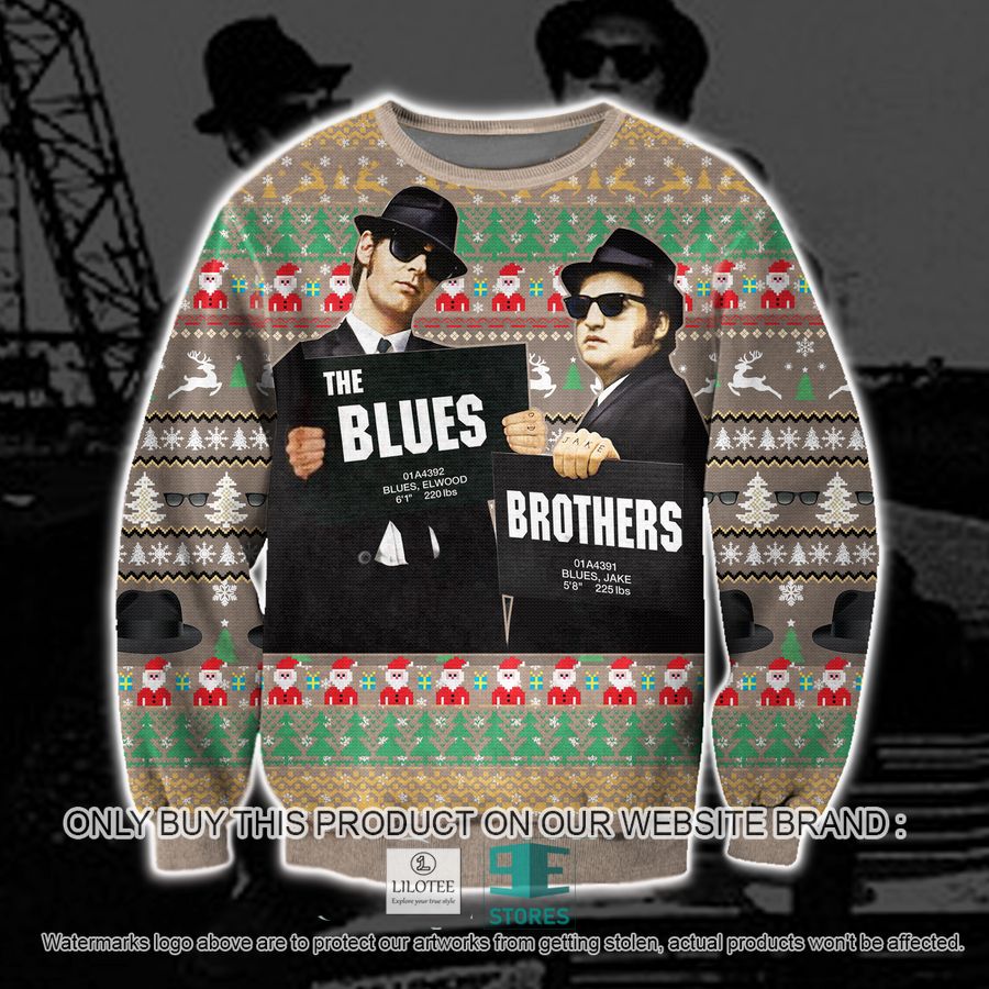 The Blues Brothers Elwood Jake Ugly Christmas Sweater, Sweatshirt 8