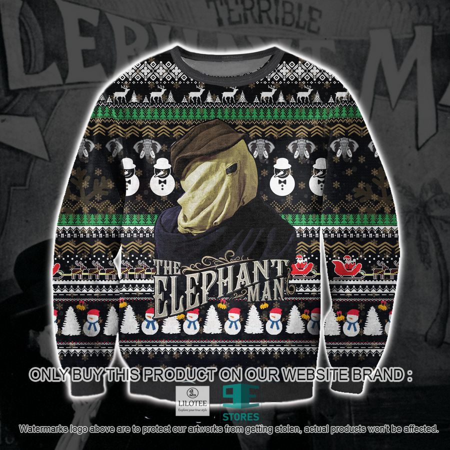 The Elephant Man Ugly Christmas Sweater, Sweatshirt 17
