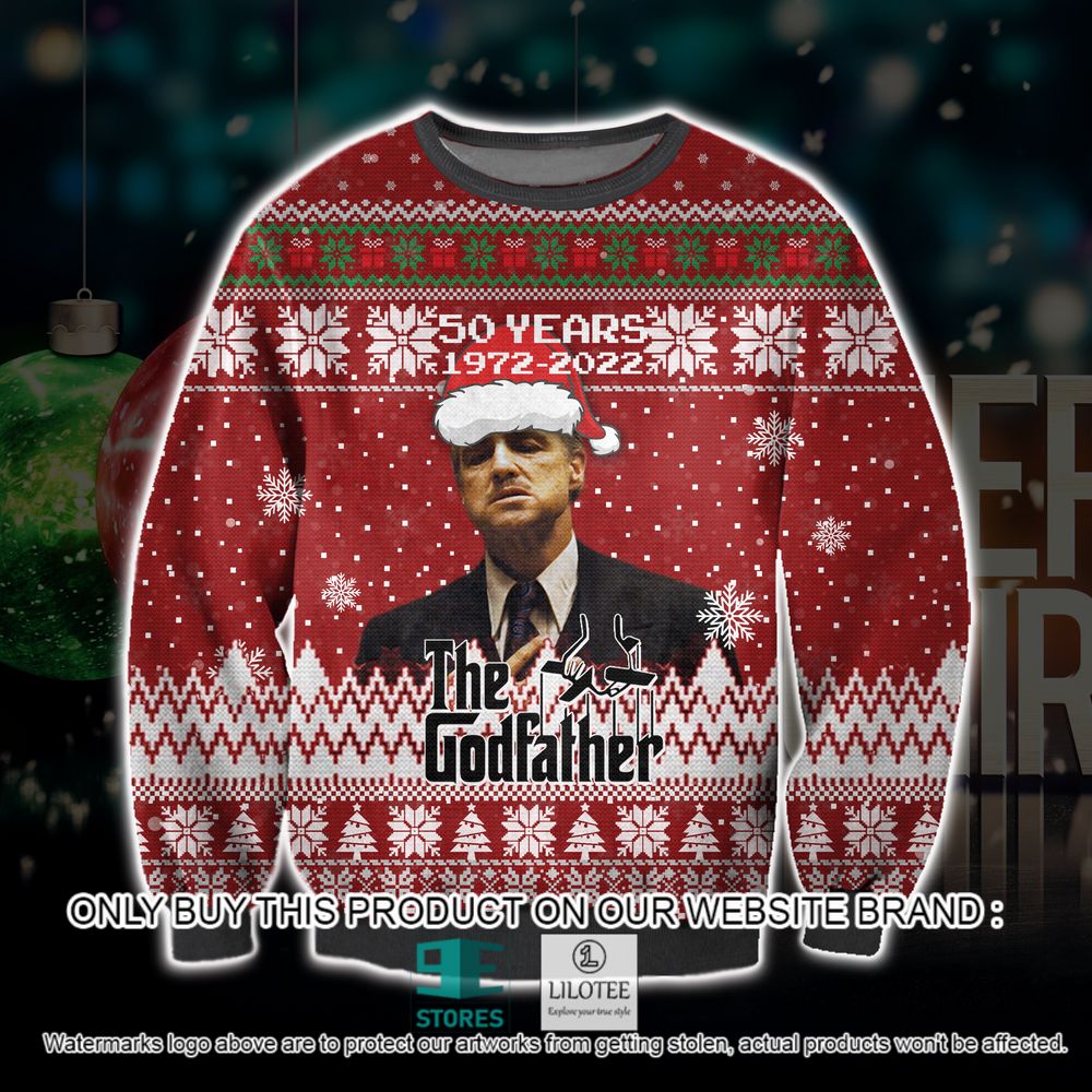 The Godfather 50 Years 1972 2022 Christmas Ugly Sweater - LIMITED EDITION 20
