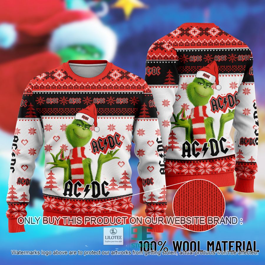 The Grinch AC DC Ugly Christmas Sweater 9