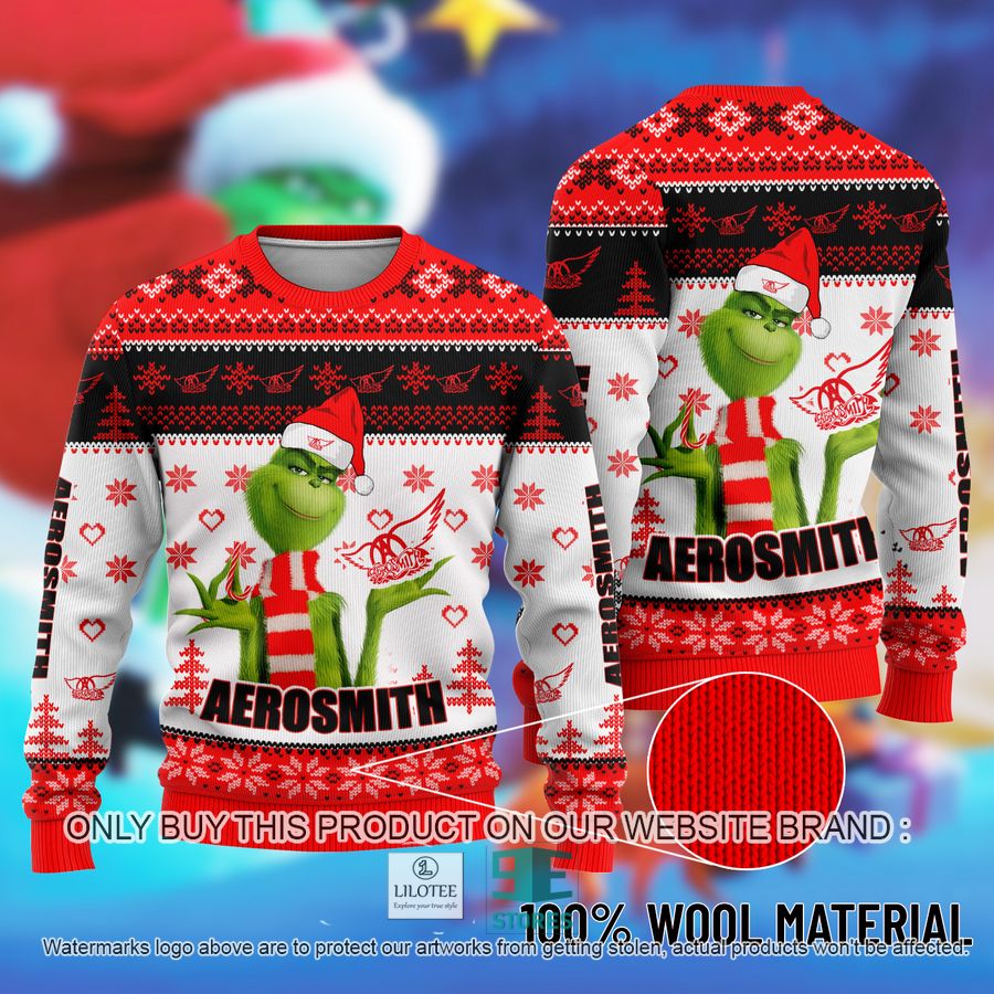 The Grinch Aerosmith Ugly Christmas Sweater 8