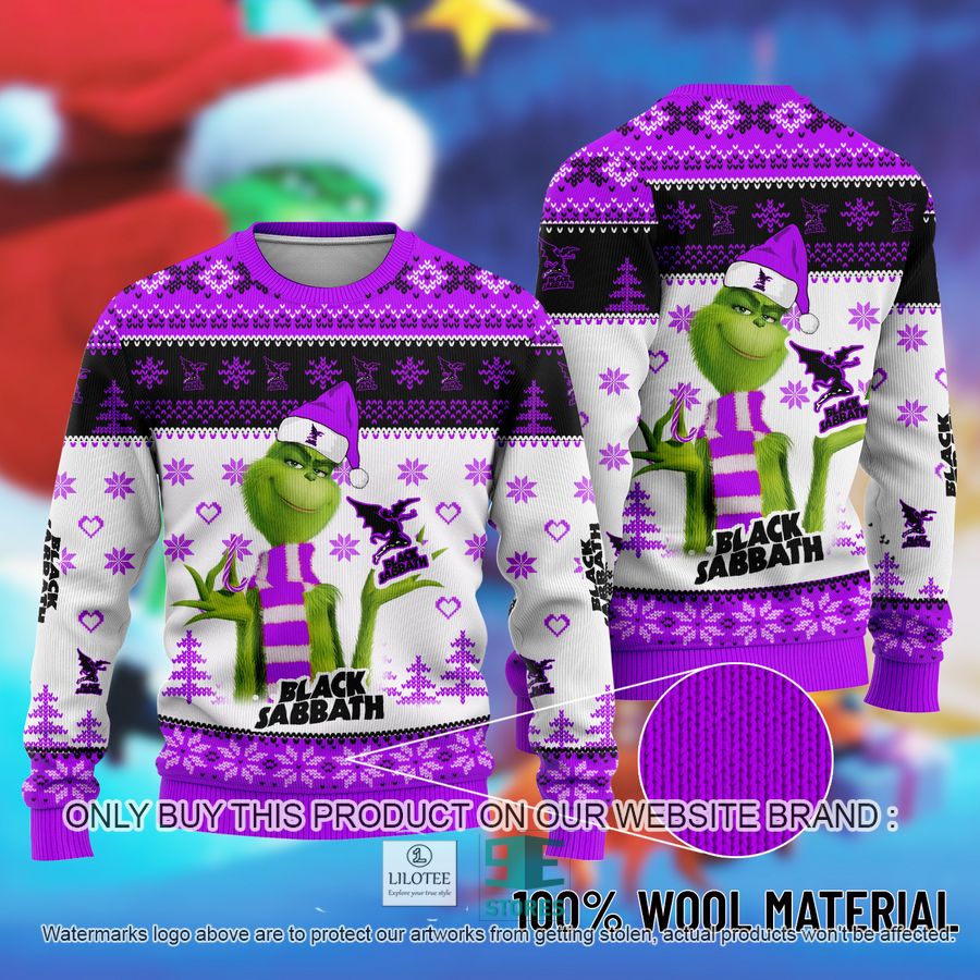 The Grinch Black Sabbath Ugly Christmas Sweater 8