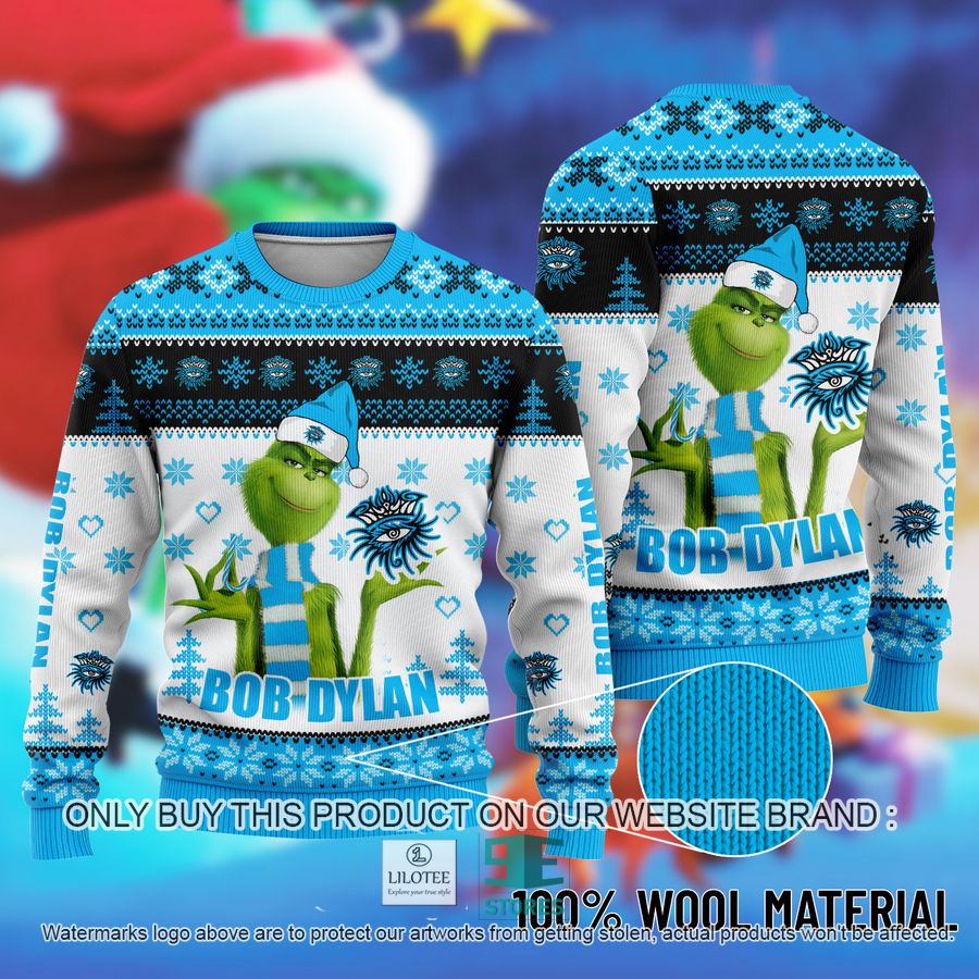 The Grinch Bob Dylan Ugly Christmas Sweater 8