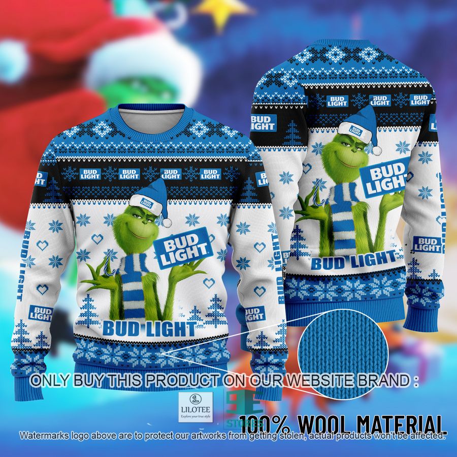 The Grinch Bud Light Ugly Christmas Sweater 9