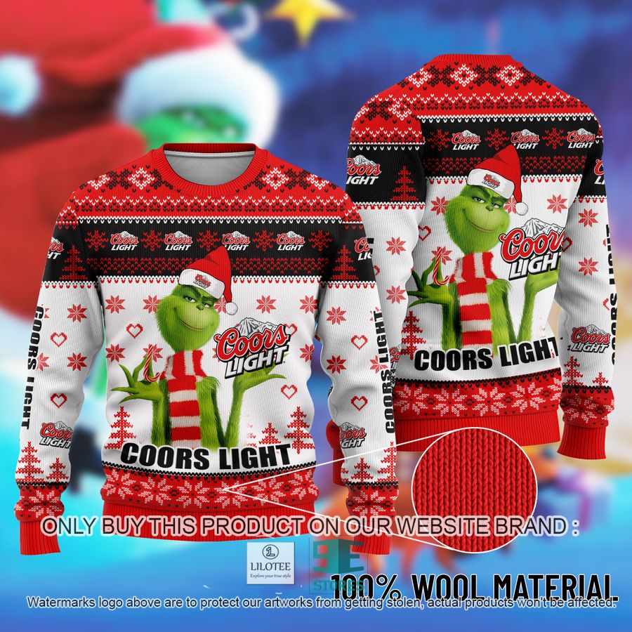 The Grinch Coors Light Ugly Christmas Sweater 9