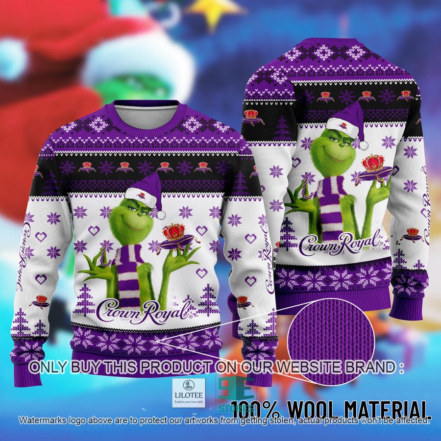 The Grinch Crown Royal Ugly Christmas Sweater 9