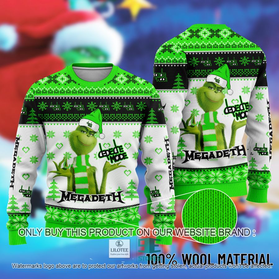 The Grinch Depeche Mode Ugly Christmas Sweater 8