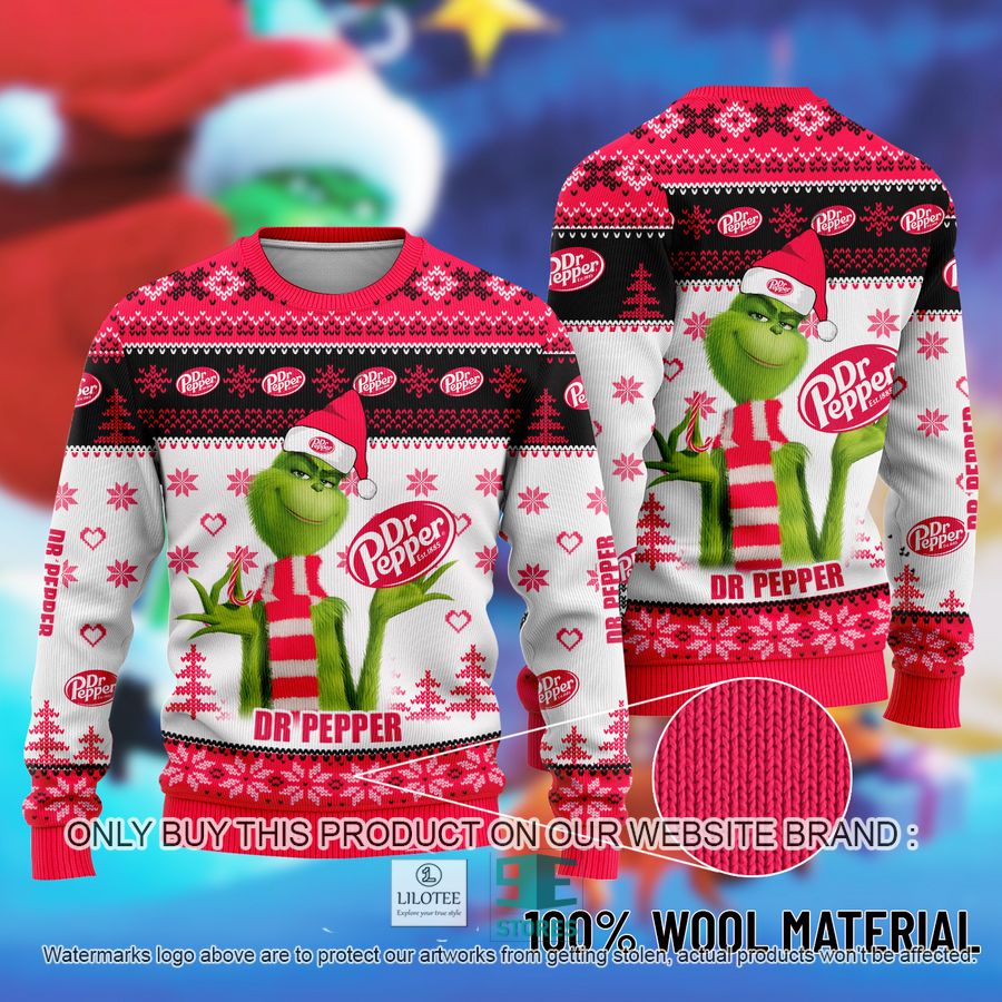 The Grinch Dr Pepper Ugly Christmas Sweater 9