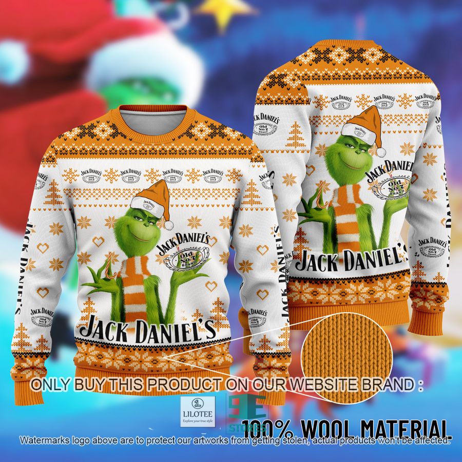 The Grinch Jack Daniel's Ugly Christmas Sweater 9