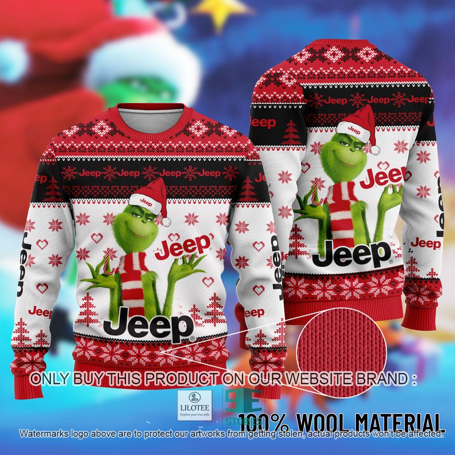 The Grinch Jeep Ugly Christmas Sweater 8