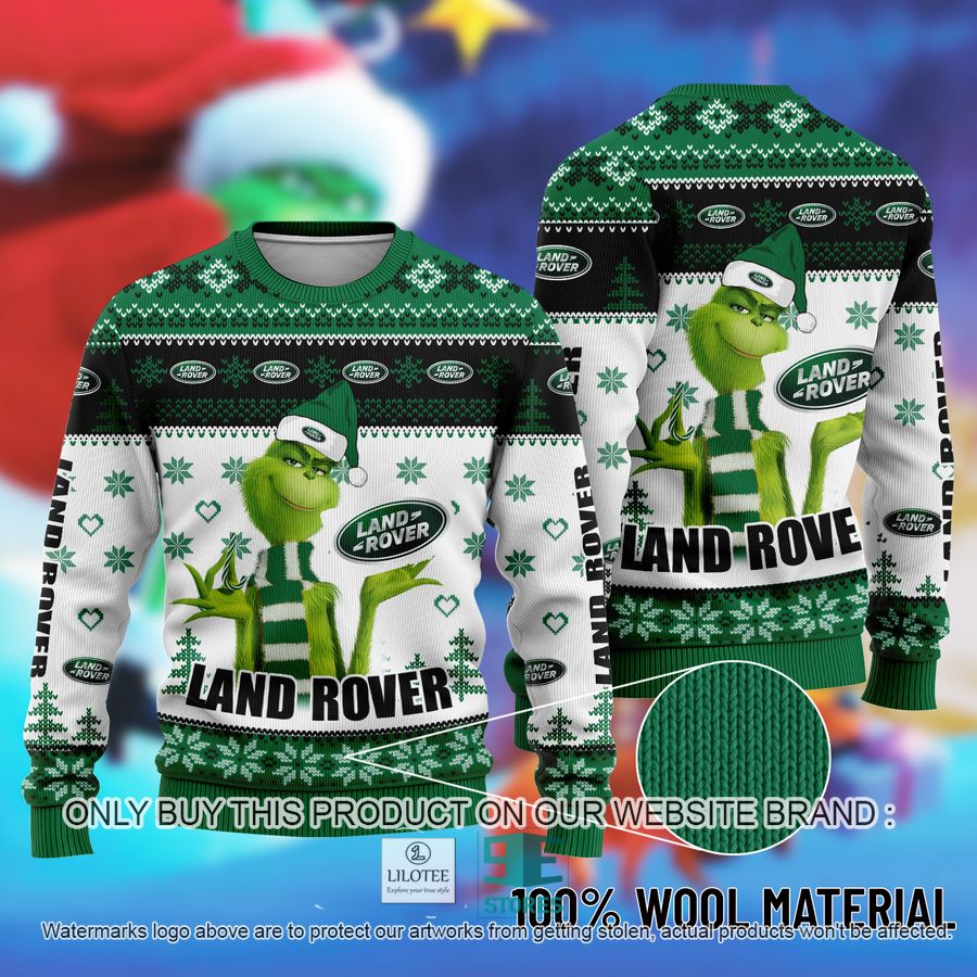 The Grinch Land Rover Ugly Christmas Sweater 9