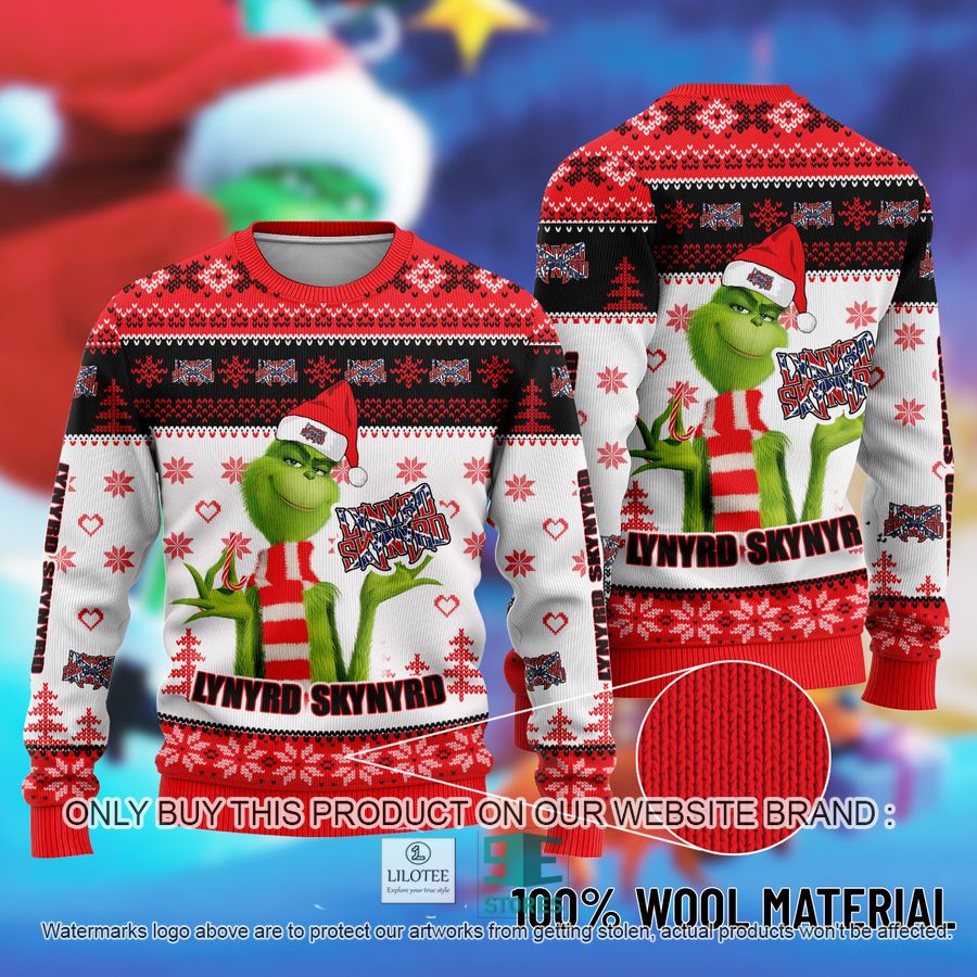 The Grinch Lynyrd Skynyrd Ugly Christmas Sweater 8