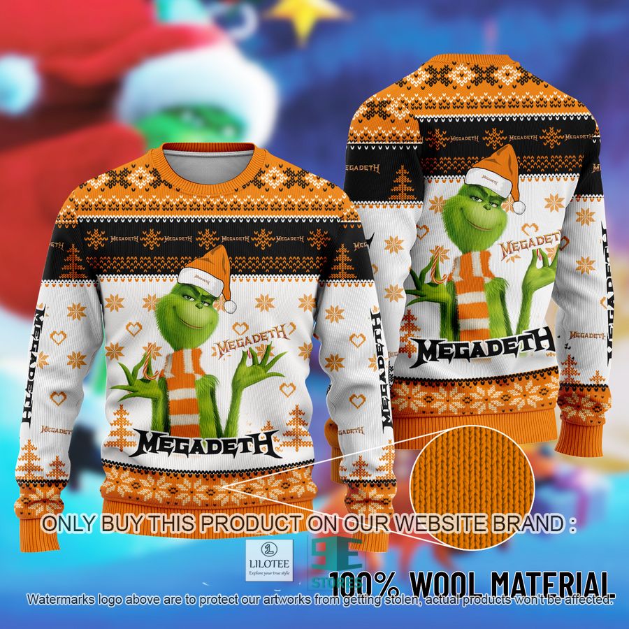 The Grinch Megadeth Ugly Christmas Sweater 8