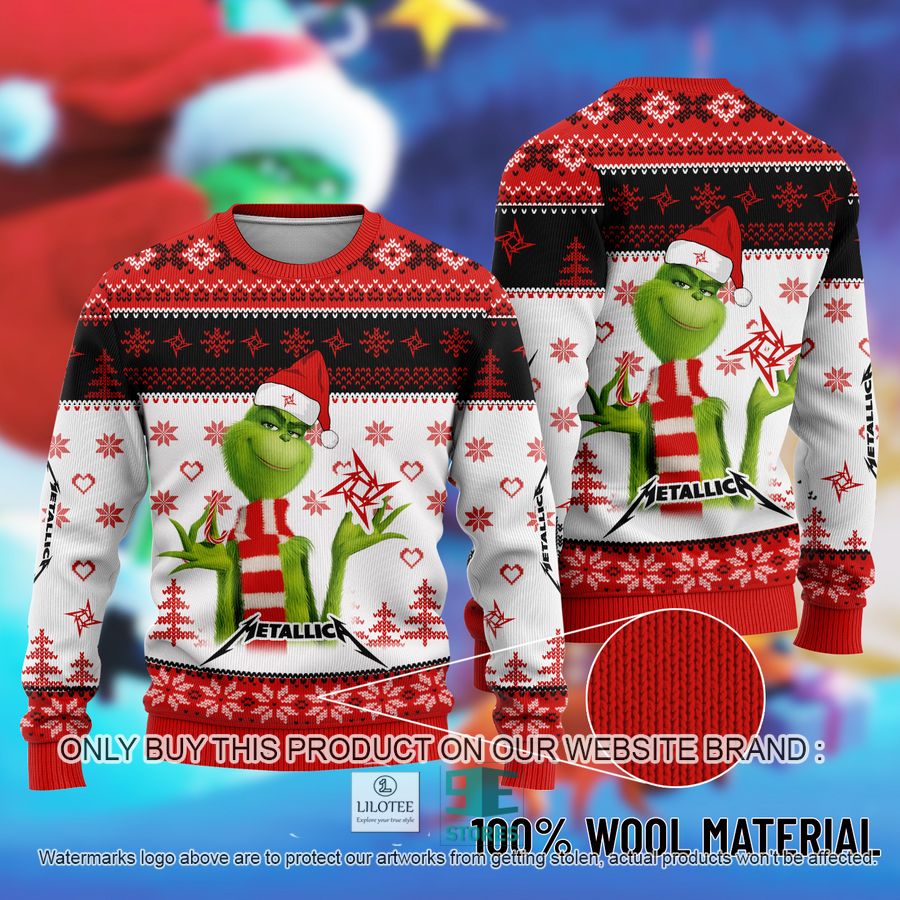 The Grinch Metallica Ugly Christmas Sweater 9