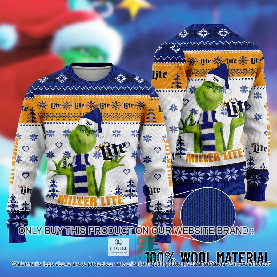The Grinch Miller Lite Ugly Christmas Sweater 8