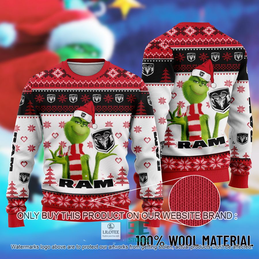 The Grinch RAM Trucks Ugly Christmas Sweater 8