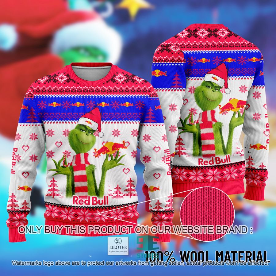 The Grinch Red Bull Ugly Christmas Sweater 8