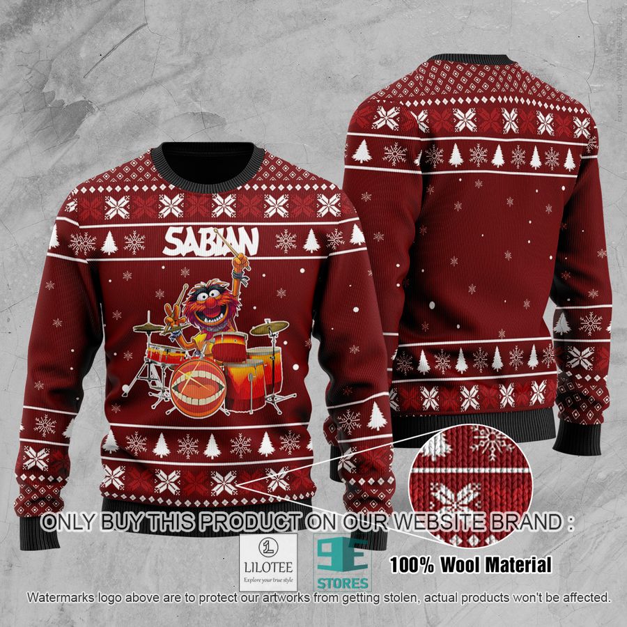 The Muppet Animal Sabian Drums Ugly Chrisrtmas Sweater - LIMITED EDITION 9