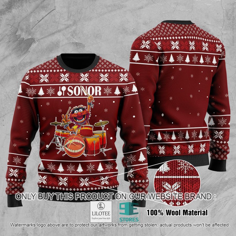 The Muppet Animal Sonor Drums Ugly Chrisrtmas Sweater - LIMITED EDITION 9