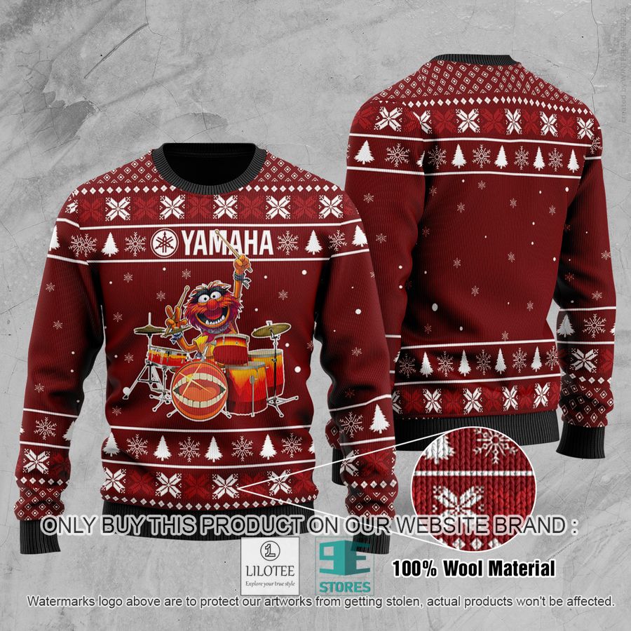 The Muppet Animal Yamaha Drums Ugly Chrisrtmas Sweater - LIMITED EDITION 9