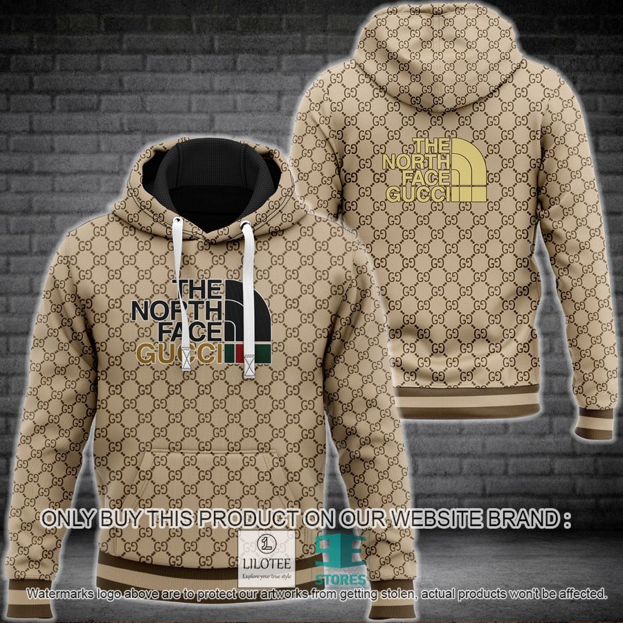 The North Face Gucci khaki 3D Hoodie - LIMITED EDITION 8