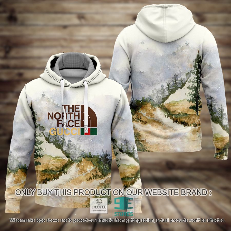 The North Face Gucci landscape 3D All Over Print Hoodie 8