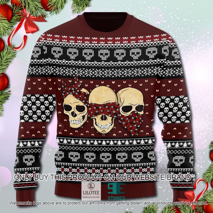 Three Skulls Ugly Christmas Sweater - LIMITED EDITION 5